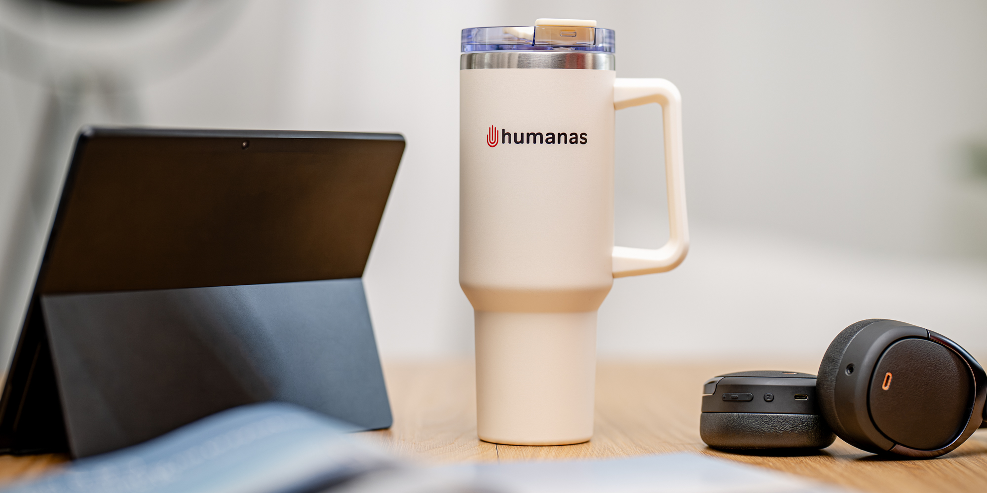 Kubek termiczny Humanas Viva 1200 ml - beżowy